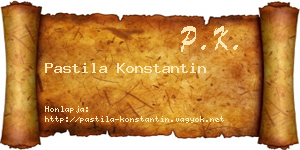 Pastila Konstantin névjegykártya